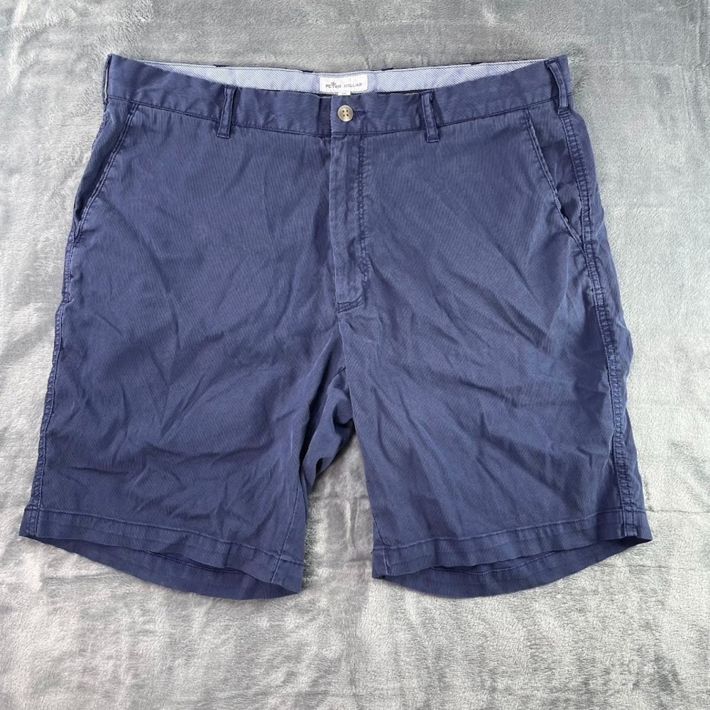 Peter Millar Crown Bedford‎ Corded Cotton Spandex Navy 9" Inseam Shorts Men's 36